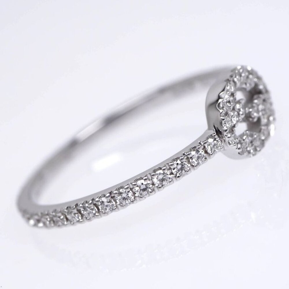 Gucci Interlocking GG Ring No 9 750 WG Full Eternity Diamond - Picture 2 of 10